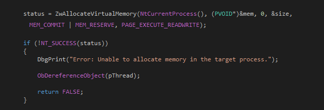 Allocate Virtual Memory