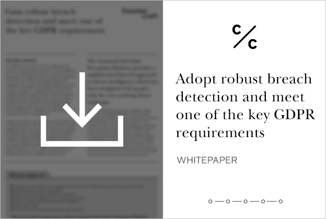 Adopt robust breach detection and meet one of the key GDPR requirements