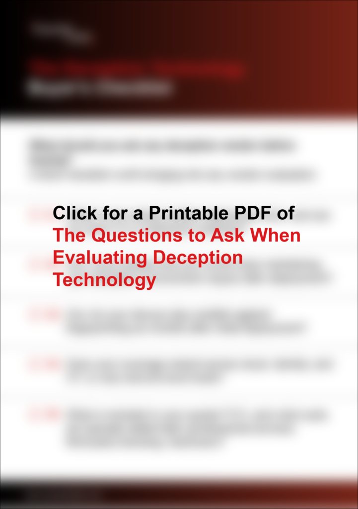 deception technology buyer's guide